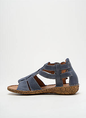Sandale/pantofi decupați material neted toc plat până la 3 cm albastru JOSEF SEIBEL femeie