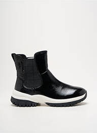 Adidași vârf rotund toc de 4 la 6 cm negru CAPRICE femme