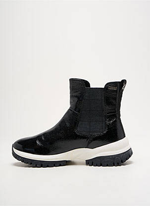 Adidași vârf rotund toc de 4 la 6 cm negru CAPRICE femeie