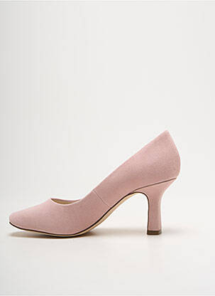 Pantofi cu toc nubuc toc de 7 la 9 cm roz CAPRICE femeie