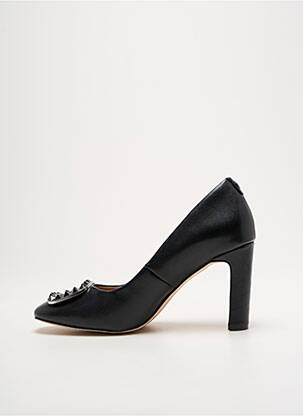 Pantofi cu toc țesătură satinată toc de 7 la 9 cm negru CAPRICE femeie