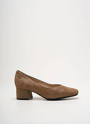 Pantofi cu toc nubuc toc de 4 la 6 cm maro CAPRICE femeie