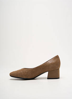 Pantofi cu toc nubuc toc de 4 la 6 cm maro CAPRICE femeie