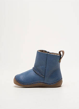 Botine/ghete țesătură satinată vârf rotund albastru FRODDO băiat