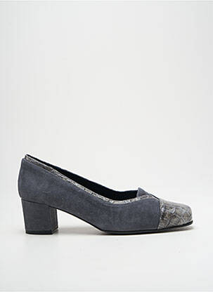 Pantofi cu toc nubuc toc de 4 la 6 cm gri ZANY femeie