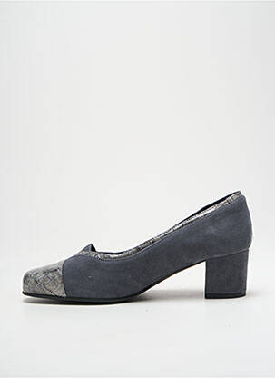 Pantofi cu toc nubuc toc de 4 la 6 cm gri ZANY femeie