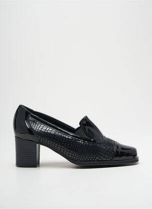 Mocasini material neted toc de 4 la 6 cm negru ZANY femeie