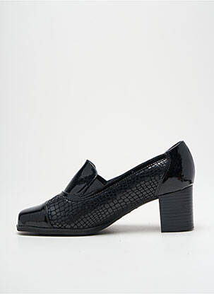 Mocasini material neted toc de 4 la 6 cm negru ZANY femeie