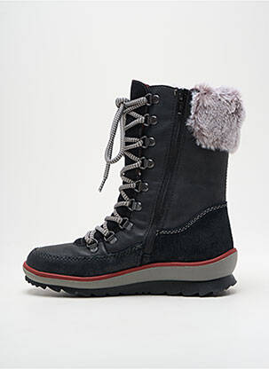 Botine/ghete material neted toc plat până la 3 cm negru RIEKER femeie