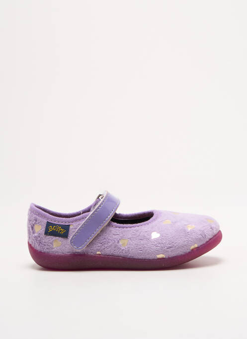 Papuci/Pantofi de casă violet BELLAMY fată