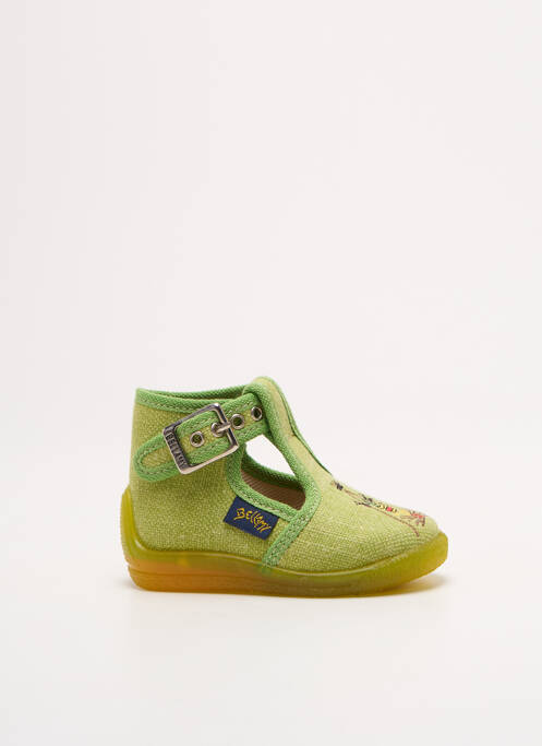 Papuci/Pantofi de casă verde BELLAMY fată