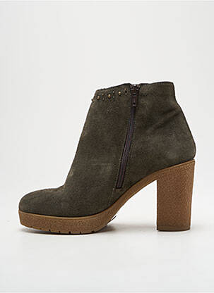 Botine/ghete nubuc toc de 7 la 9 cm verde REQINS femeie