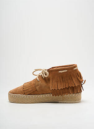 Espadrile nubuc toc plat până la 3 cm maro LUNE & L'AUTRE femeie