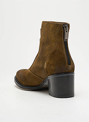 Botine/ghete nubuc toc de 4 la 6 cm verde MINKA DESIGN femeie