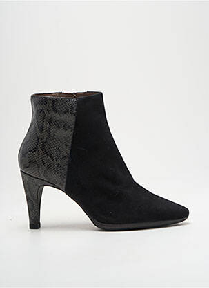 Botine/ghete țesătură satinată toc de 7 la 9 cm negru WONDERS femeie