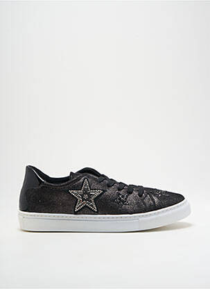 Adidași material neted toc plat până la 3 cm negru LOLLIPOPS femeie