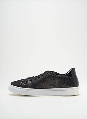 Adidași material neted toc plat până la 3 cm negru LOLLIPOPS femeie