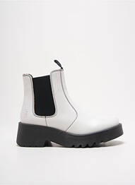 Botine/ghete material neted toc de 4 la 6 cm alb FLY LONDON femme