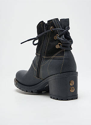 Botine/ghete material neted toc de 4 la 6 cm negru FLY femeie