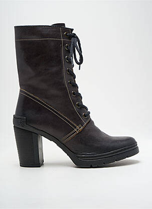 Botine/ghete material neted toc de 7 la 9 cm negru FLY femeie