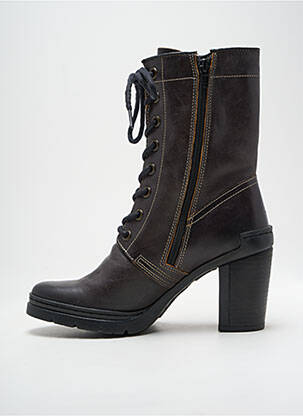 Botine/ghete material neted toc de 7 la 9 cm negru FLY femeie