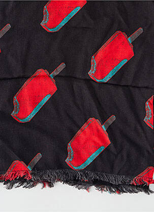 Eșarfă țesătură poplin negru PAUL SMITH femeie