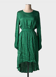 Rochie lungă mâneci lungi mâneci lungi verde PAKO LITTO femme