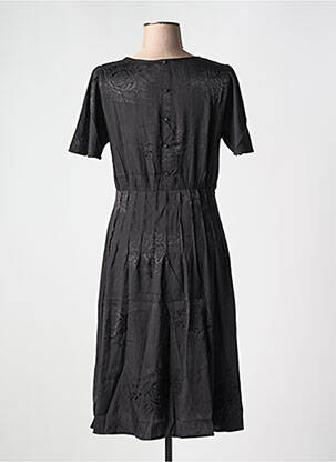Rochie midi croială fluidă mâneci scurte negru CHERRY PARIS femeie