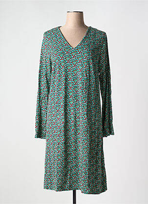 Rochie midi croială fluidă mâneci lungi verde PRETTY VACANT femeie