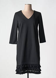 Rochie midi mâneci 3/4 mâneci 3/4 negru GARCIA femme