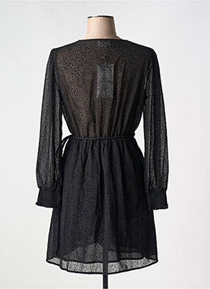 Rochie scurtă croială fluidă mâneci lungi negru GRACE & MILA femeie
