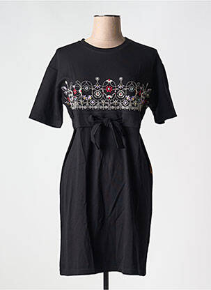 Rochie scurtă mâneci scurte mâneci scurte negru MAMATAYOE femeie