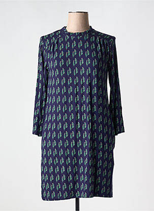 Rochie scurtă croială fluidă mâneci lungi albastru PRETTY VACANT femeie
