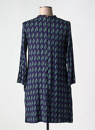 Rochie scurtă croială fluidă mâneci lungi albastru PRETTY VACANT femeie