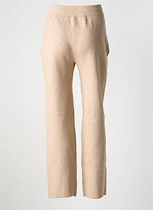 Pantalon drept talie elastică bej GARCIA femeie
