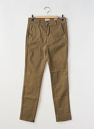 Pantalon slim buzunare maro HAPPY femeie
