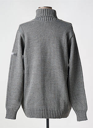 Pulover cu guler înalt tricot gros mâneci lungi gri DUGER femeie