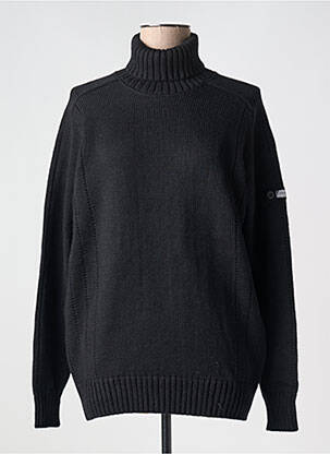 Pulover cu guler înalt tricot gros mâneci lungi negru DUGER femeie