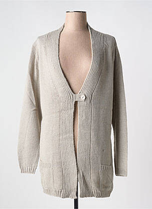 Vestă cu mâneci lungi bej DUGER femeie