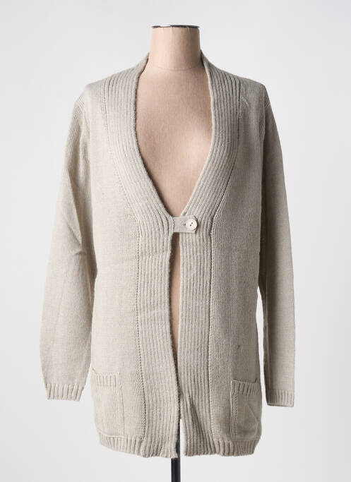 Vestă cu mâneci lungi bej DUGER femeie