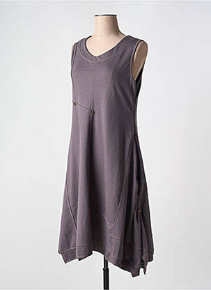 Rochie midi fără mâneci fără mâneci gri INFINI MOI femeie