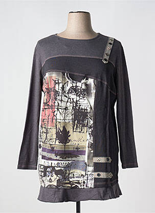 Tunică mâneci lungi gri S.QUISE femeie