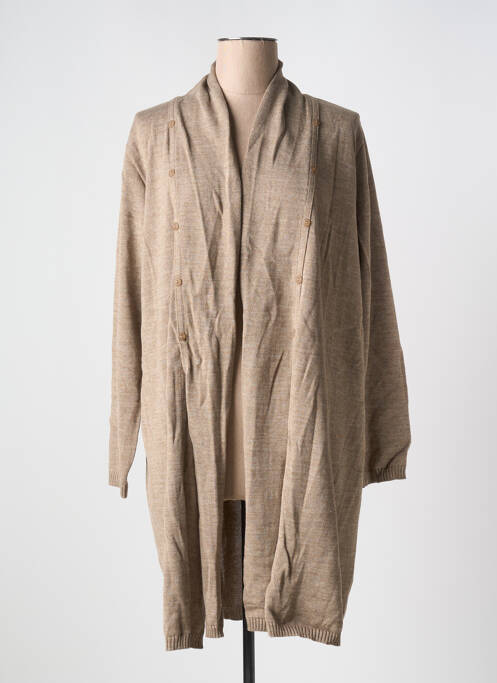 Vestă cu mâneci lungi bej DUGER femeie