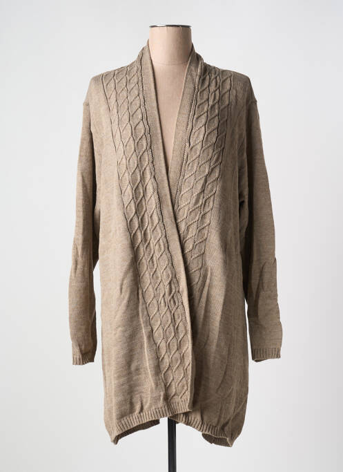 Vestă cu mâneci lungi bej DUGER femeie