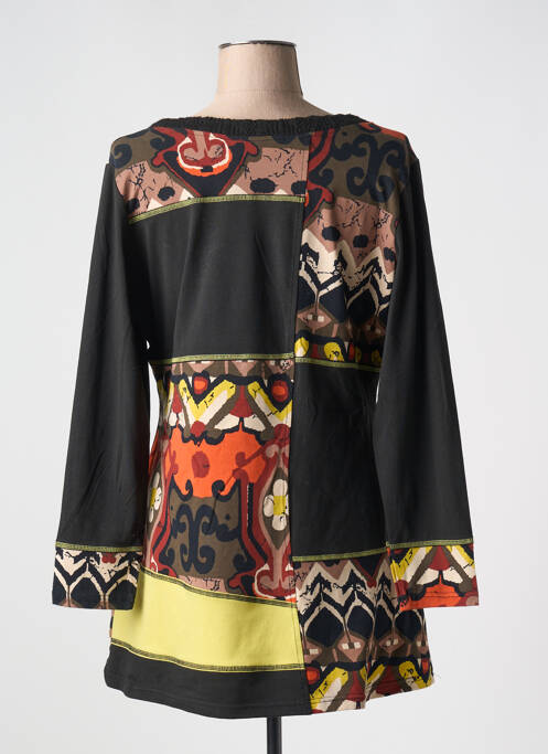 Tunică mâneci lungi negru QUATRE VINGT JOURS femeie