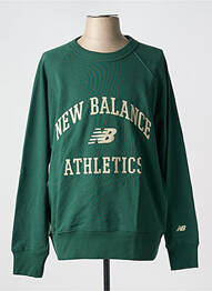 Pulover guler rotund mâneci lungi verde NEW BALANCE bărbat