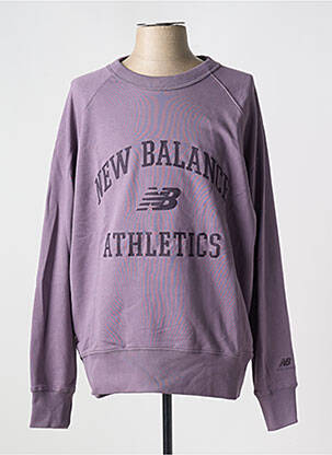 Pulover guler rotund mâneci lungi violet NEW BALANCE bărbat