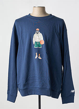 Pulover guler rotund mâneci lungi albastru NEW BALANCE bărbat