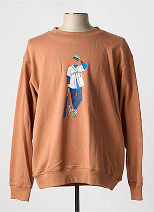 Pulover guler rotund mâneci lungi maro NEW BALANCE bărbat
