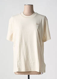 Tricou croială dreaptă mâneci scurte bej NEW BALANCE femme